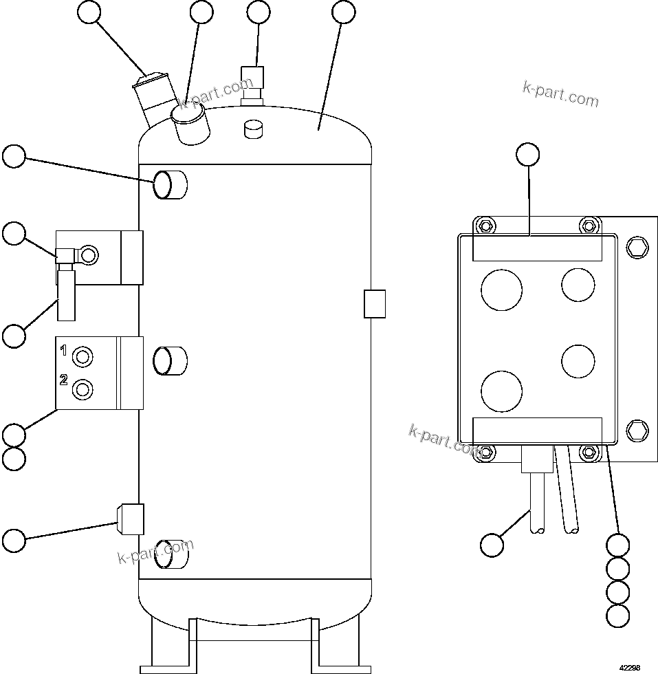 Komatsu parts book diagram for AFE57-FW 830E-1AC S/N A30761  WABUSH: RESERVE SYSTEM KIT               PC1961