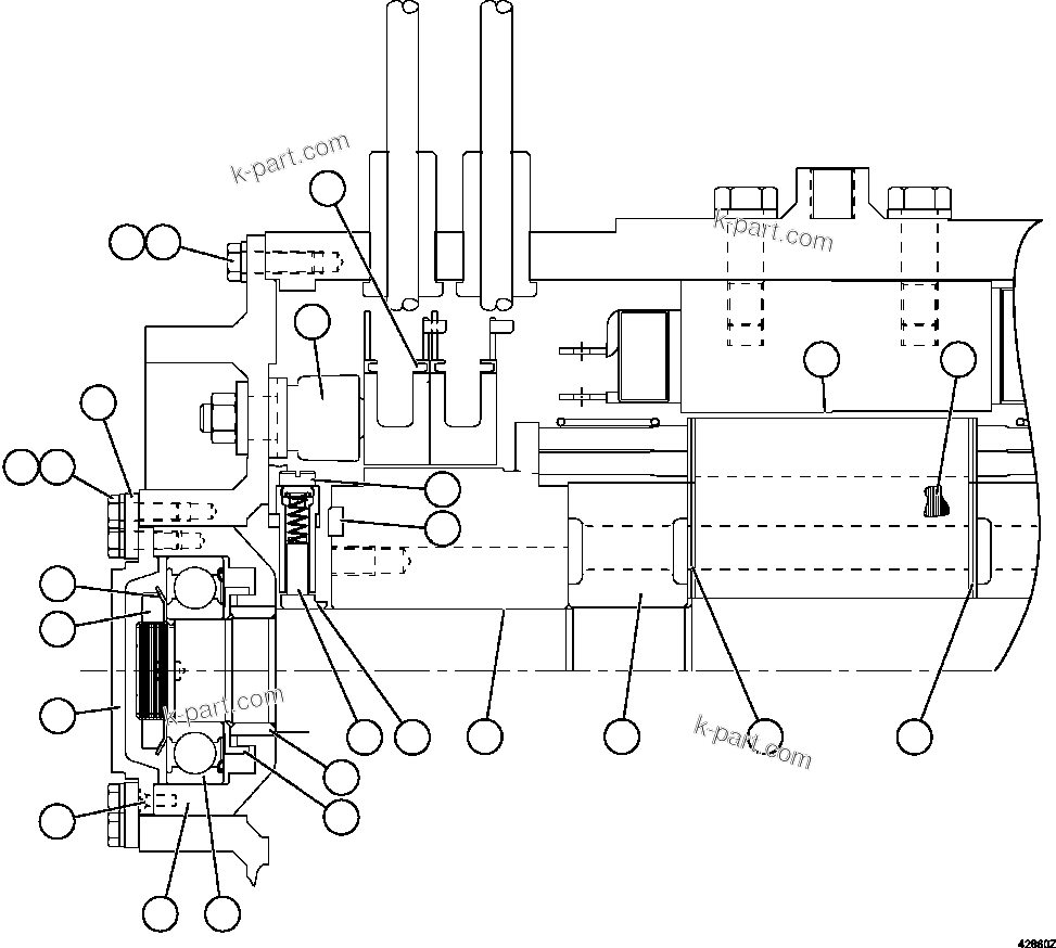 Komatsu parts book diagram for AFE57-FW 830E-1AC S/N A30761  WABUSH: RETARDING GRID BLOWER MOTOR  2/5    XA4558