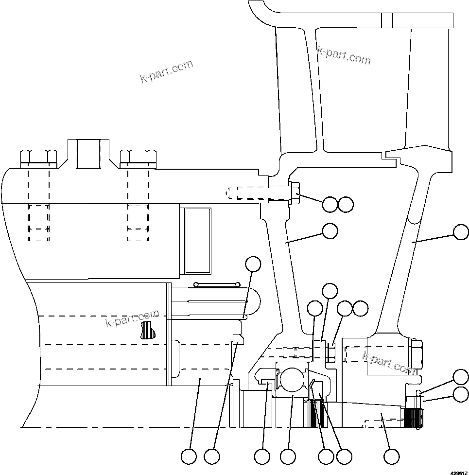 Komatsu parts book diagram for AFE57-FW 830E-1AC S/N A30761  WABUSH: RETARDING GRID BLOWER MOTOR  3/5    XA4558