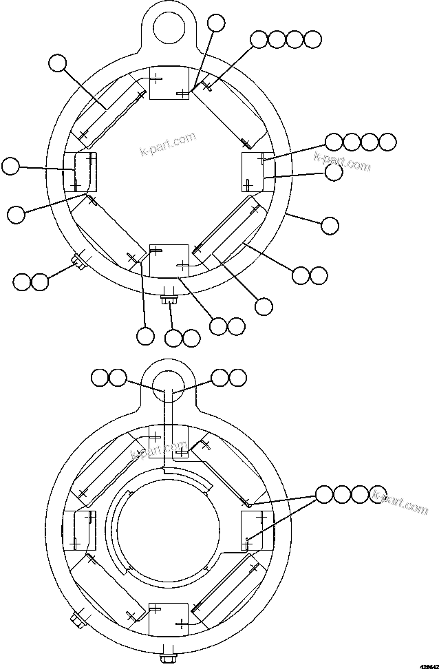 Komatsu parts book diagram for AFE57-FW 830E-1AC S/N A30761  WABUSH: RETARDING GRID BLOWER MOTOR  5/5    XA4558