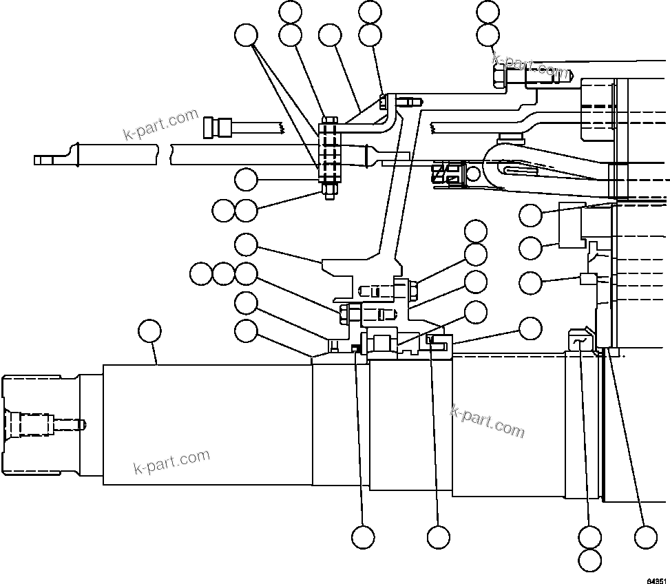 Komatsu parts book diagram for AFE57-FW 830E-1AC S/N A30761  WABUSH: WHEEL MOTOR  5/8   PC3159