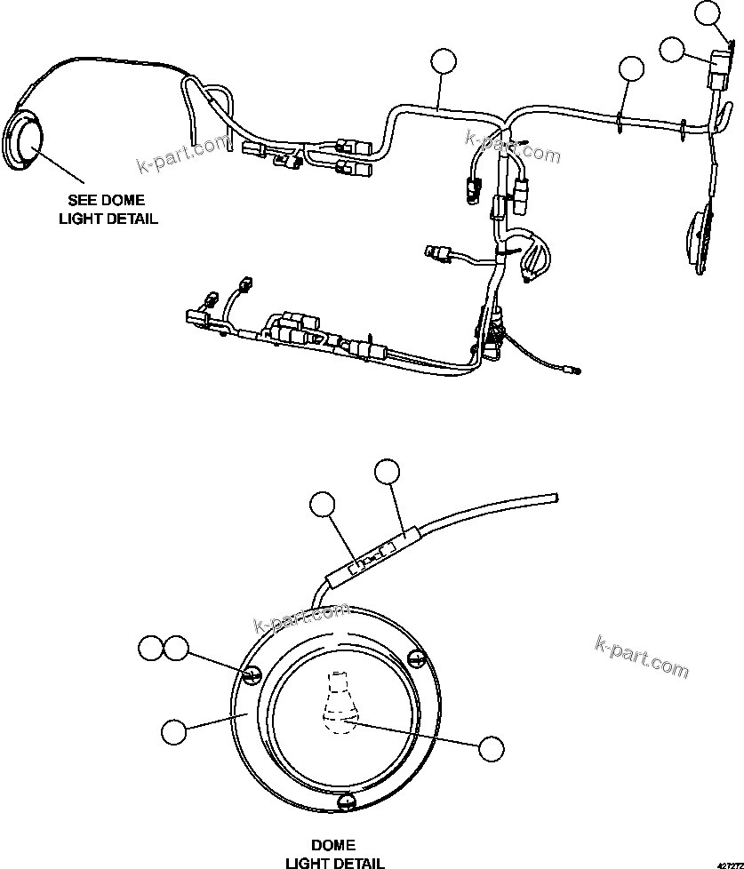 Komatsu parts book diagram for AFE57-GH 830E-1AC S/N A30822 - A30823 & A30831 - A30833 KONKOLA COPPER: HYDRAULIC CABINET WIRING