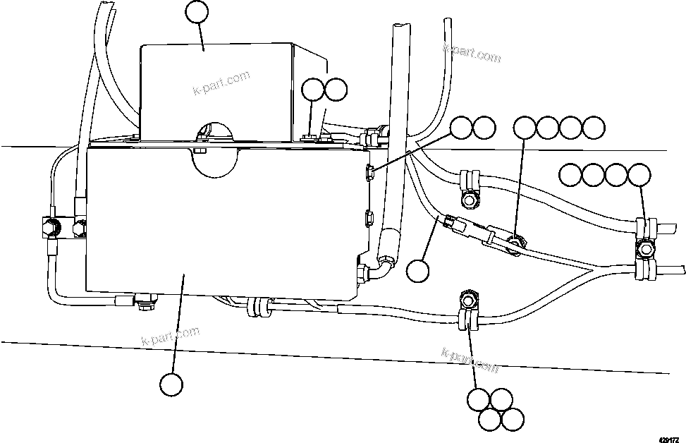 Komatsu parts book diagram for AFE57-GH 830E-1AC S/N A30822 - A30823 & A30831 - A30833 KONKOLA COPPER: STARTING SYSTEM WIRING    2/4