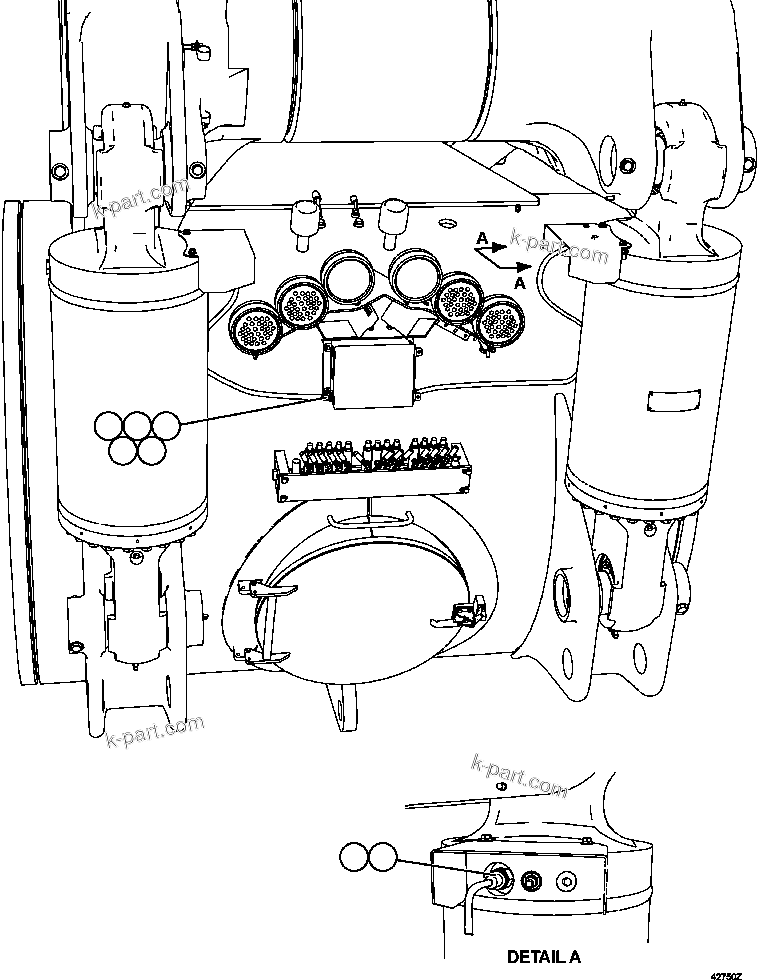 Komatsu parts book diagram for AFE57-GH 830E-1AC S/N A30822 - A30823 & A30831 - A30833 KONKOLA COPPER: PAYLOAD METER III - REAR SUSPENSIONS