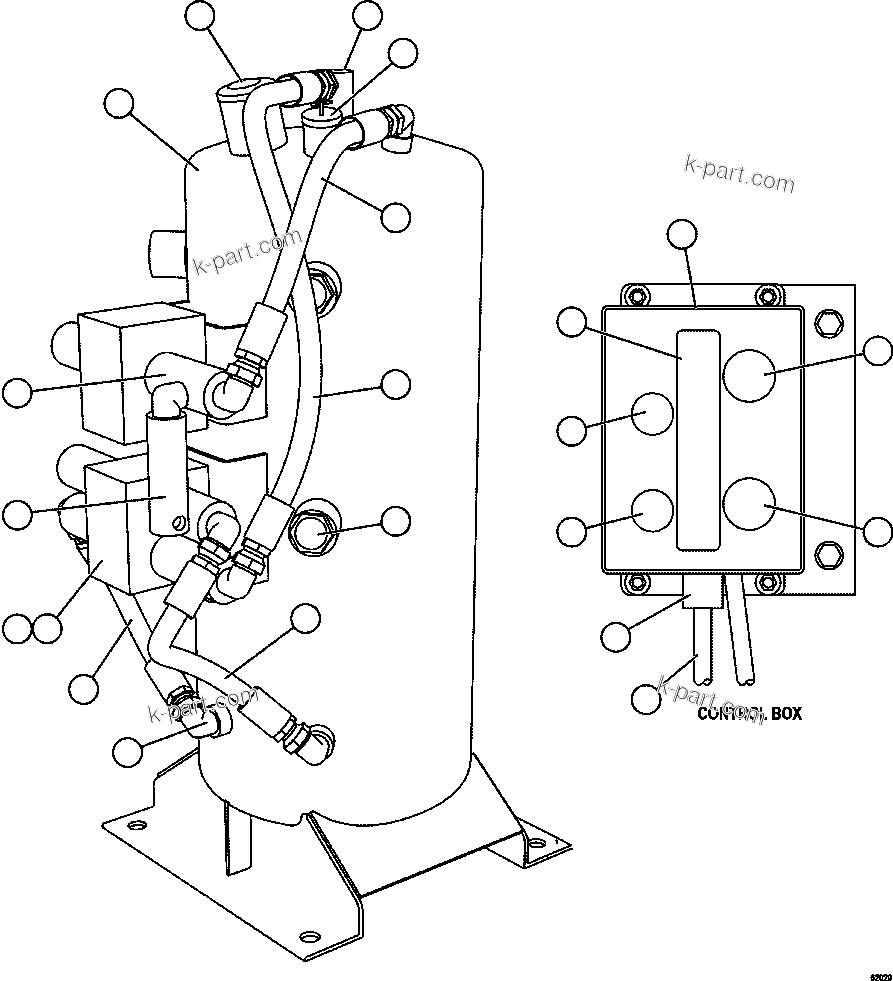 Komatsu parts book diagram for AFE57-GH 830E-1AC S/N A30822 - A30823 & A30831 - A30833 KONKOLA COPPER: RESERVE SYSTEM KIT               PC2799