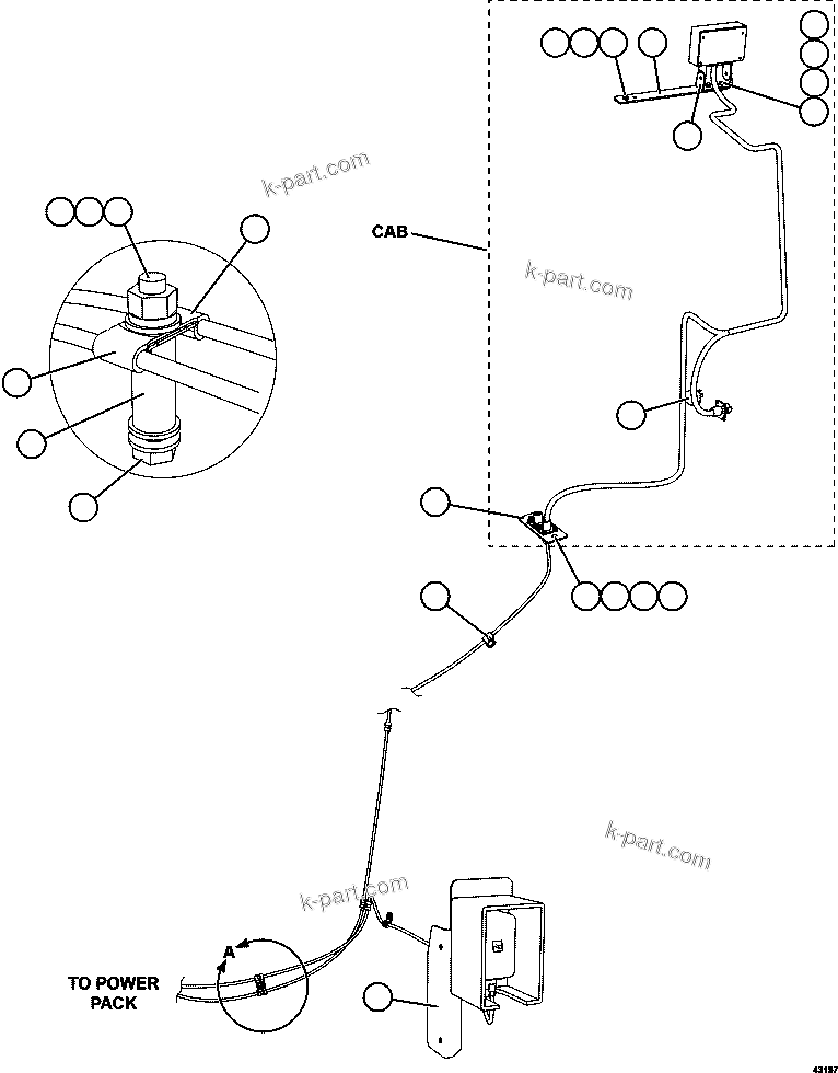 Komatsu parts book diagram for AFE57-GH 830E-1AC S/N A30822 - A30823 & A30831 - A30833 KONKOLA COPPER: RETRACTABLE LADDER   3/4