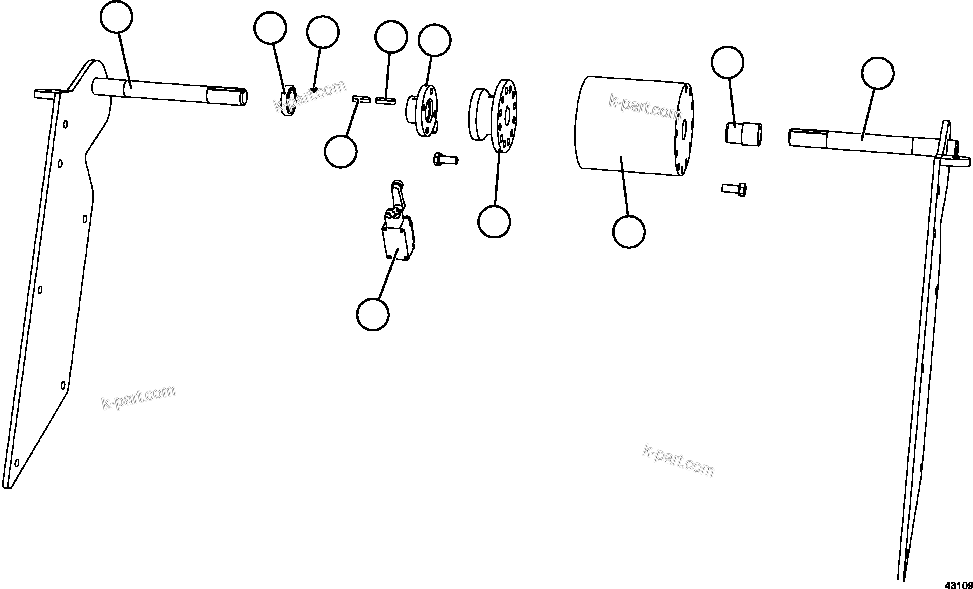 Komatsu parts book diagram for AFE57-GH 830E-1AC S/N A30822 - A30823 & A30831 - A30833 KONKOLA COPPER: LADDER ASSEMBLY  2/2    XA5018