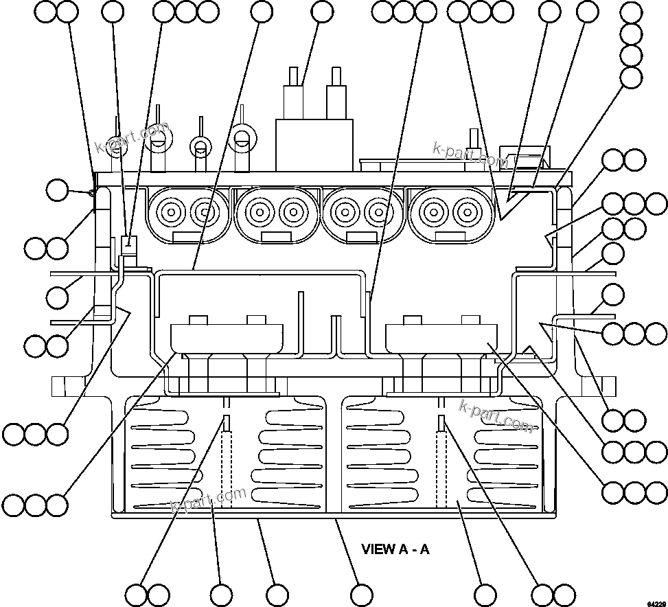 Komatsu parts book diagram for AFE57-GH 830E-1AC S/N A30822 - A30823 & A30831 - A30833 KONKOLA COPPER: PANEL - A.F.S.E.  2/2       58B-43-00220