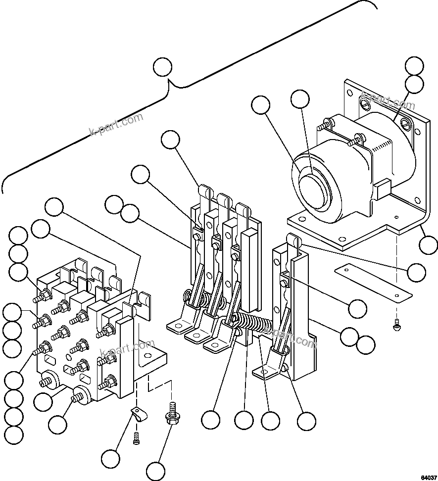 Komatsu parts book diagram for AFE57-GH 830E-1AC S/N A30822 - A30823 & A30831 - A30833 KONKOLA COPPER: RELAY - CPR & GFR        VG7043