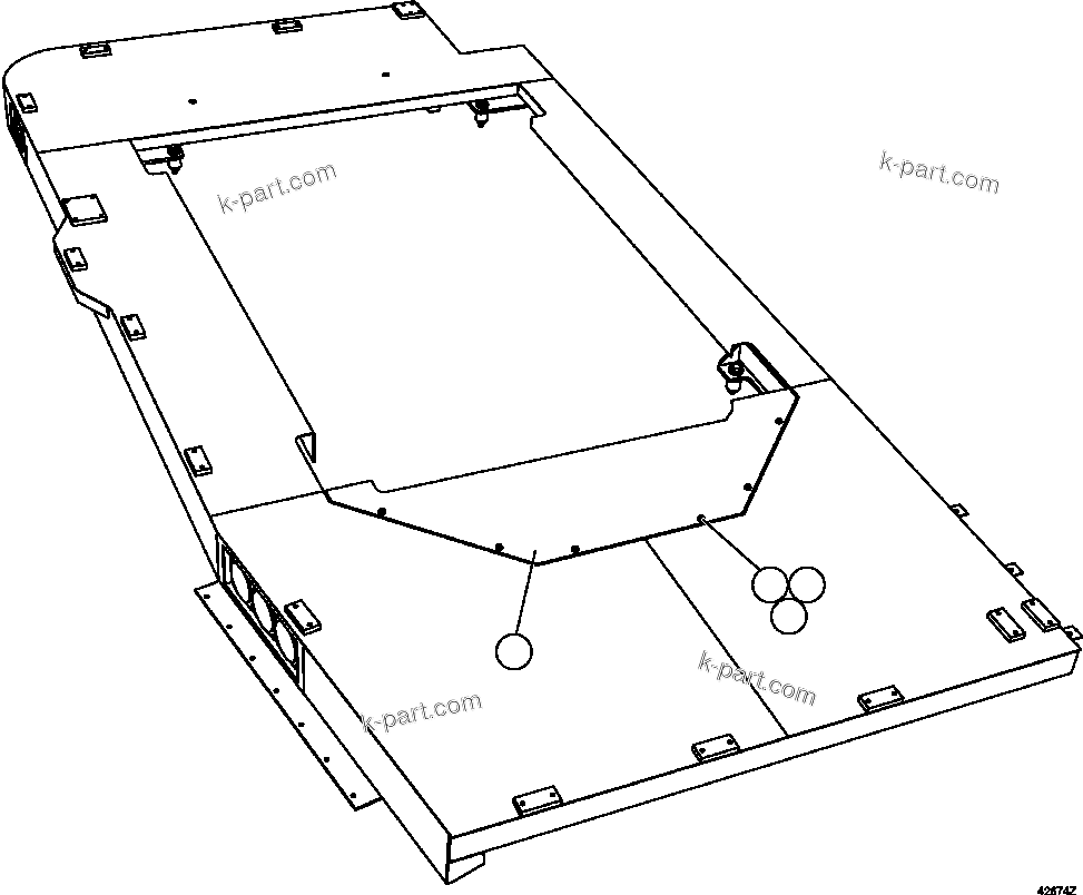 Komatsu parts book diagram for AFE57-GK 830E-1AC S/N A30840 - A30841  HIBBING TACONITE: LH DECK ACCESS COVERS