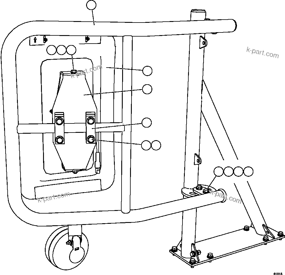 Komatsu parts book diagram for AFE57-GK 830E-1AC S/N A30840 - A30841  HIBBING TACONITE: RH MIRROR INSTALLATION