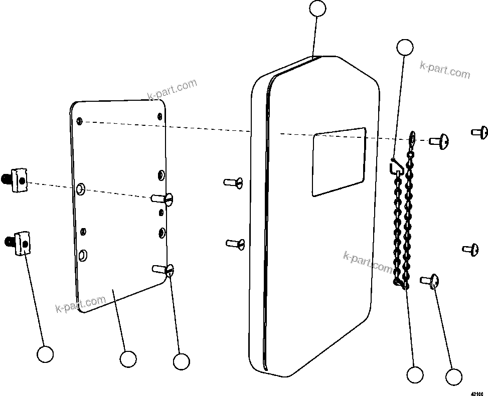 Komatsu parts book diagram for AFE57-GK 830E-1AC S/N A30840 - A30841  HIBBING TACONITE: MANUAL HOLDER
