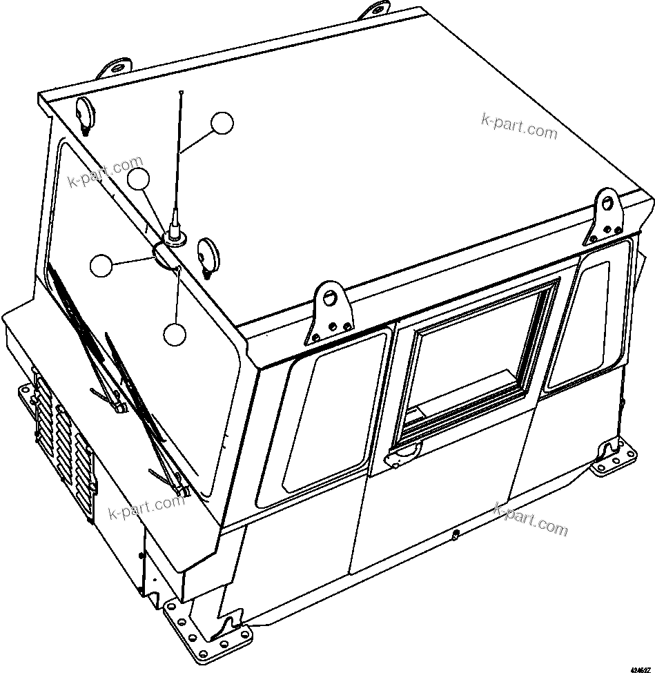 Komatsu parts book diagram for AFE57-GK 830E-1AC S/N A30840 - A30841  HIBBING TACONITE: ORBCOMM ANTENNA INSTALLATION