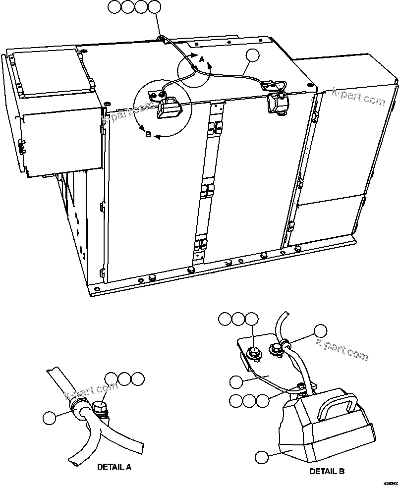 Komatsu parts book diagram for AFE57-GK 830E-1AC S/N A30840 - A30841  HIBBING TACONITE: CONTROL CABINET EXTERIOR LIGHTS