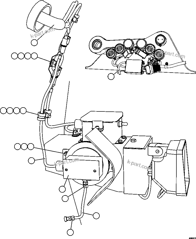 Komatsu parts book diagram for AFE57-GK 830E-1AC S/N A30840 - A30841  HIBBING TACONITE: BLOWER PRESSURE SWITCH