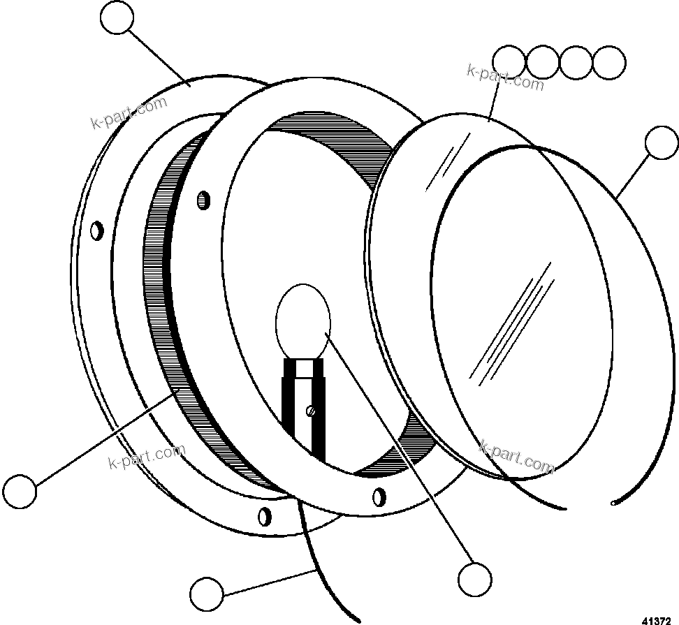 Komatsu parts book diagram for AFE57-GK 830E-1AC S/N A30840 - A30841  HIBBING TACONITE: LIGHT ASSEMBLY (WEIGHING SYSTEM)