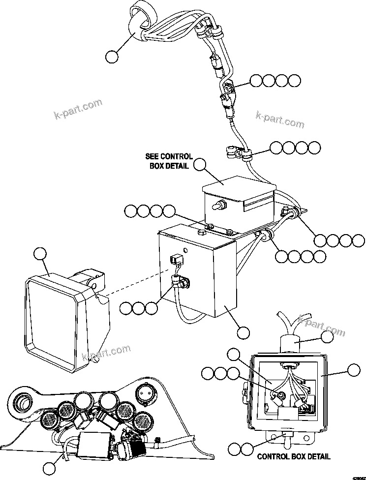 Komatsu parts book diagram for AFE57-GK 830E-1AC S/N A30840 - A30841  HIBBING TACONITE: AXLE SERVICE LIGHT
