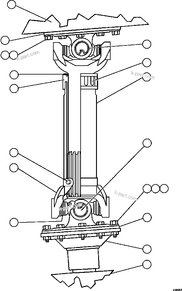 Komatsu parts book diagram for AFE57-GK 830E-1AC S/N A30840 - A30841  HIBBING TACONITE: DRIVE SHAFT INSTALLATION