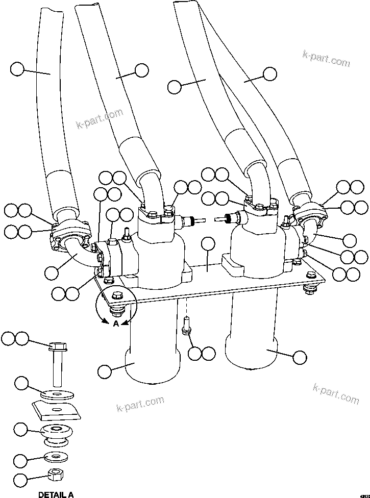 Komatsu parts book diagram for AFE57-GK 830E-1AC S/N A30840 - A30841  HIBBING TACONITE: HOIST FILTER INSTALLATION