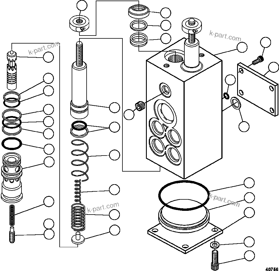 Komatsu parts book diagram for AFE57-GK 830E-1AC S/N A30840 - A30841  HIBBING TACONITE: BRAKE VALVE SUB-ASSEMBLY   2/2       BF1851