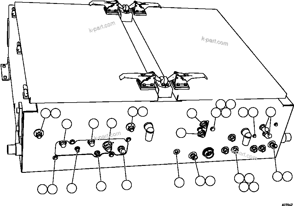 Komatsu parts book diagram for AFE57-GK 830E-1AC S/N A30840 - A30841  HIBBING TACONITE: HYDRAULIC CABINET  2/4