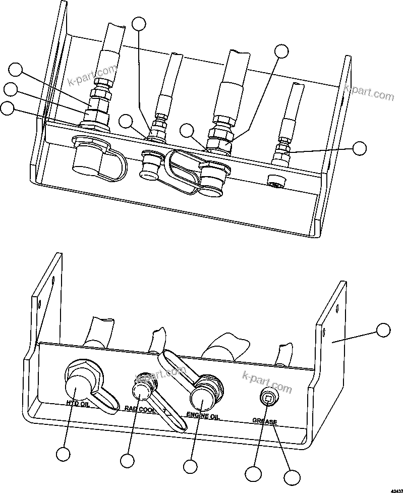 Komatsu parts book diagram for AFE57-GK 830E-1AC S/N A30840 - A30841  HIBBING TACONITE: SERVICE CENTER - FILL STATION