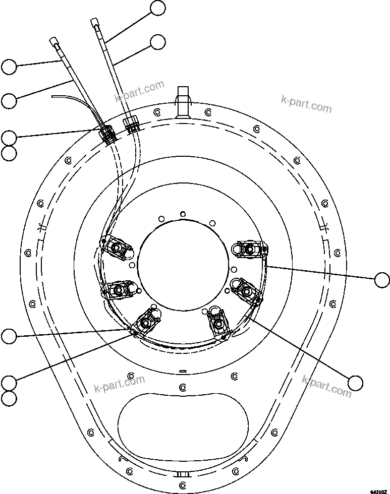 Komatsu parts book diagram for AFE57-GK 830E-1AC S/N A30840 - A30841  HIBBING TACONITE: ALTERNATOR - FIELD CONNECTOR (BRUSH HOLDER)