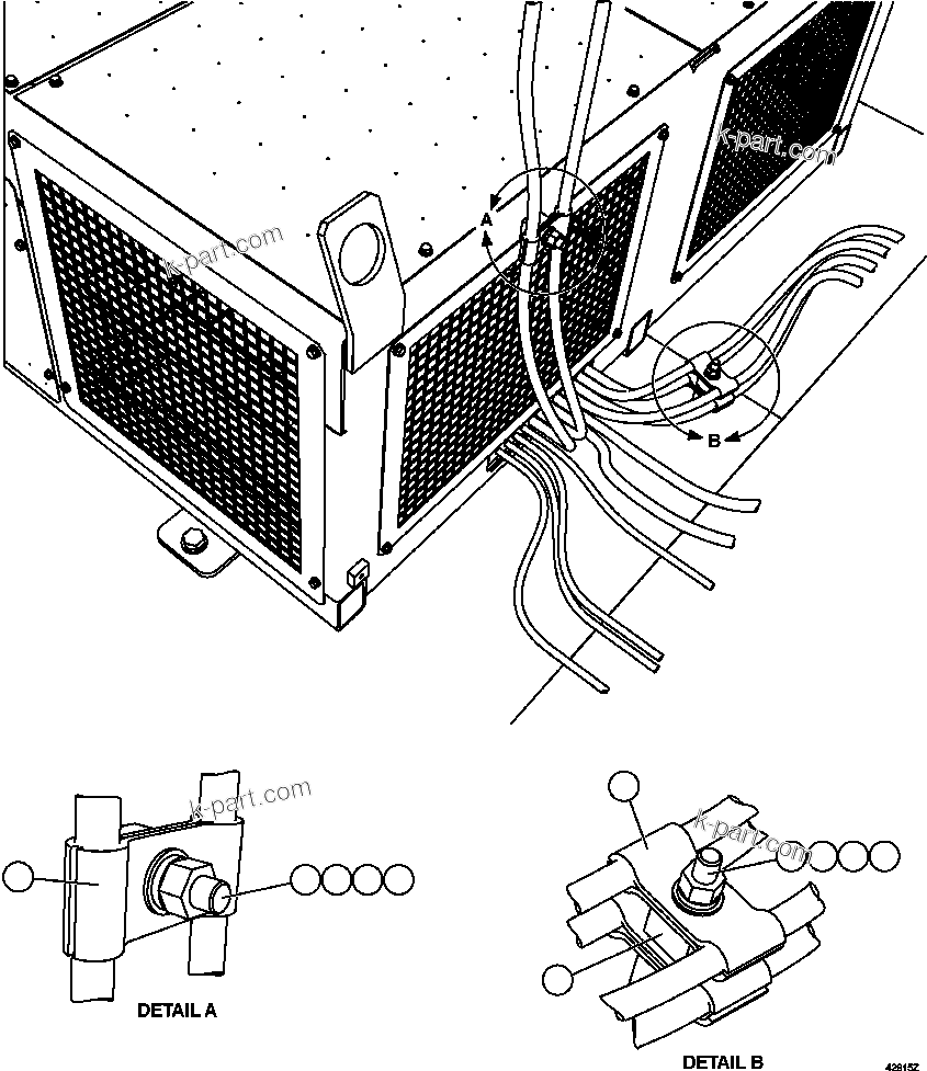 Komatsu parts book diagram for AFE57-GK 830E-1AC S/N A30840 - A30841  HIBBING TACONITE: RETARDING GRID INSTALLATION      2/2