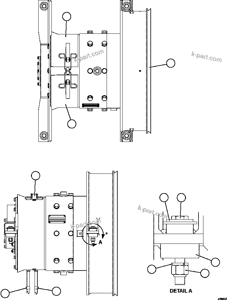 Komatsu parts book diagram for AFE57-GK 830E-1AC S/N A30840 - A30841  HIBBING TACONITE: RETARDING GRID BLOWER MOTOR  1/5    XA4558
