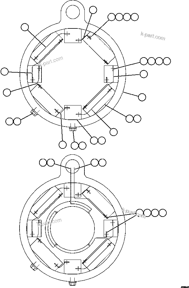 Komatsu parts book diagram for AFE57-GK 830E-1AC S/N A30840 - A30841  HIBBING TACONITE: RETARDING GRID BLOWER MOTOR  5/5    XA4558
