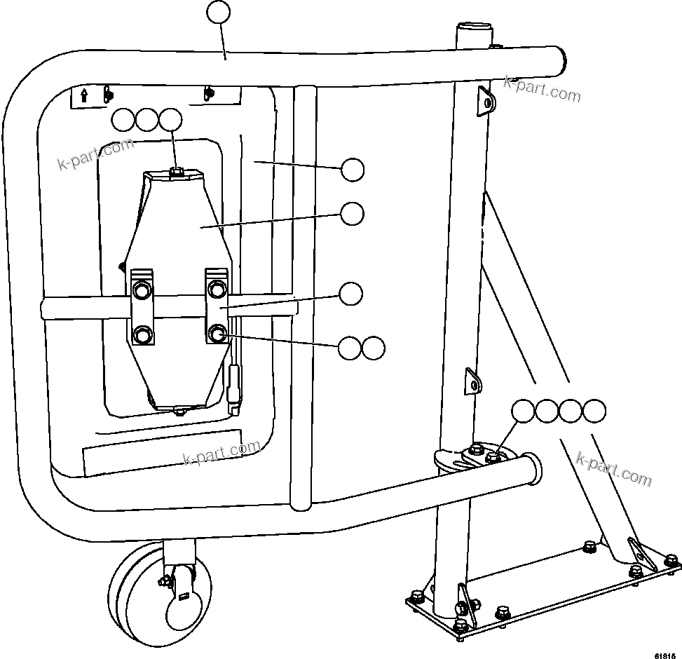 Komatsu parts book diagram for AFE57-GU 830E-1AC S/N A40884 - A40887 & A40895 - A40899  MANTOS BLANCOS: RH MIRROR INSTALLATION