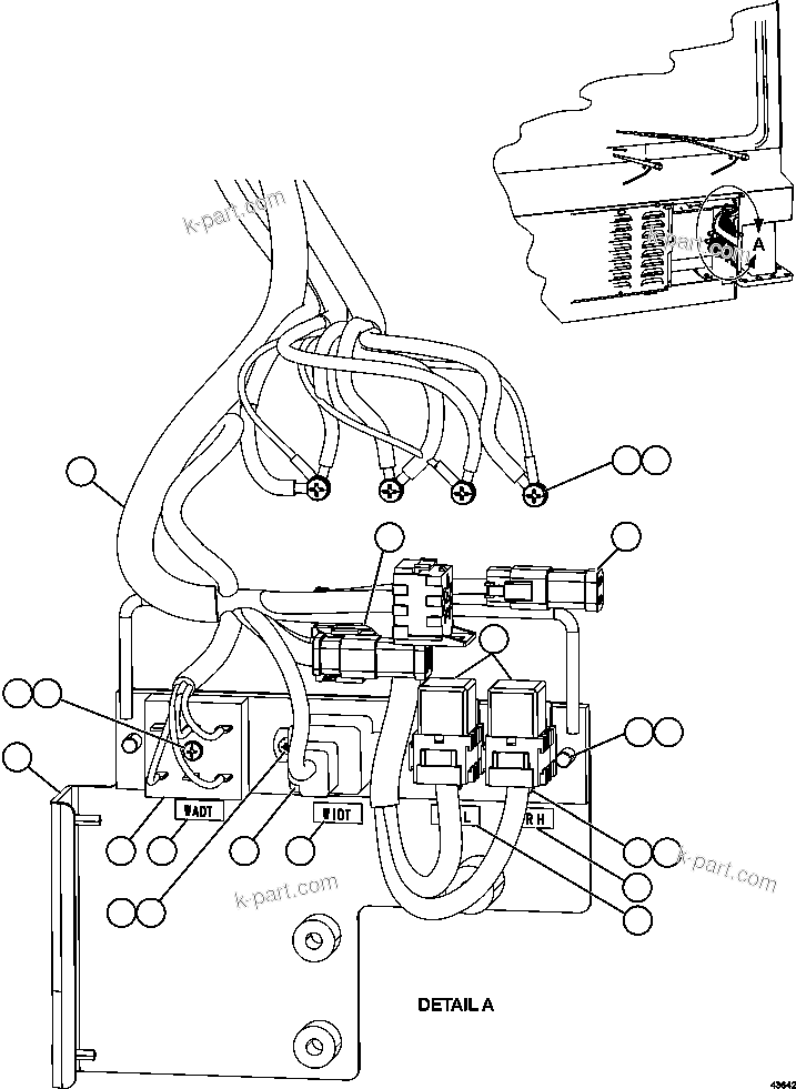 Komatsu parts book diagram for AFE57-GU 830E-1AC S/N A40884 - A40887 & A40895 - A40899  MANTOS BLANCOS: WIPER/WASHER TIMER DELAY MODULES