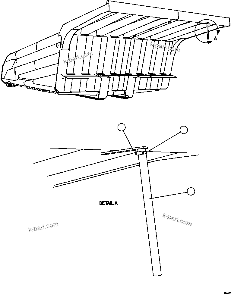 Komatsu parts book diagram for AFE57-GU 830E-1AC S/N A40884 - A40887 & A40895 - A40899  MANTOS BLANCOS: BODY POSITION INDICATOR