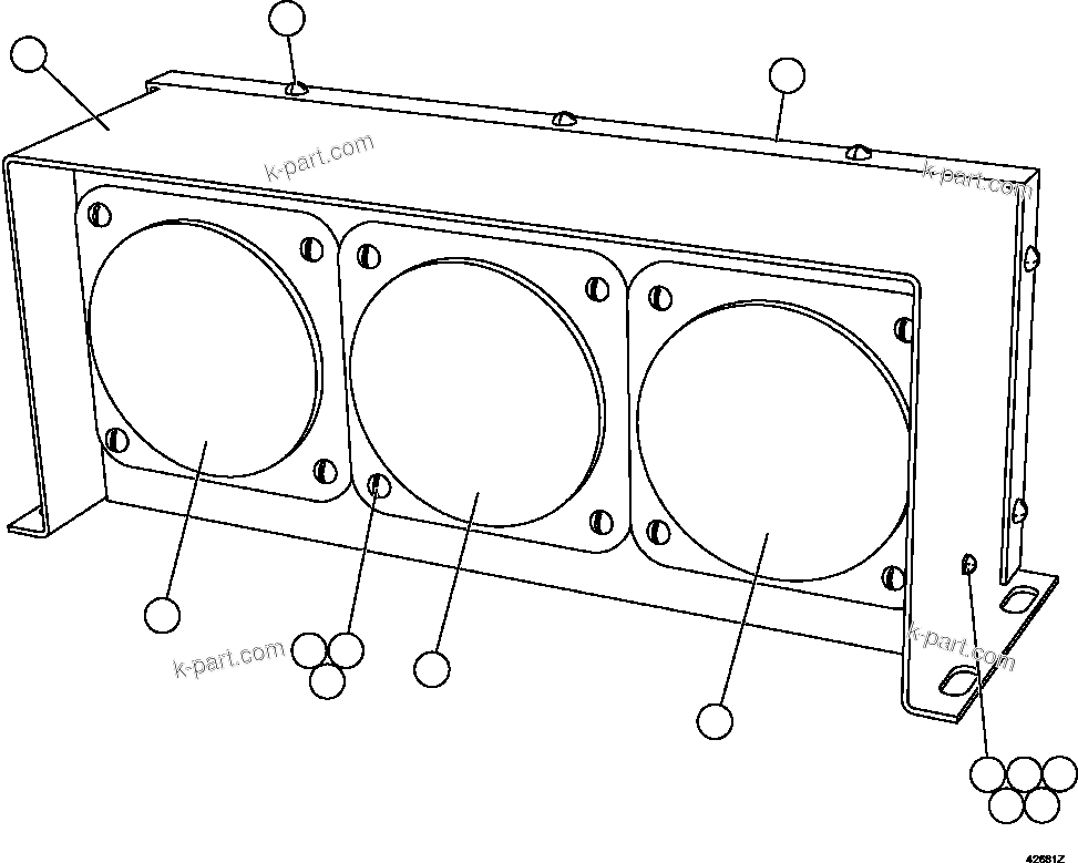 Komatsu parts book diagram for AFE57-GU 830E-1AC S/N A40884 - A40887 & A40895 - A40899  MANTOS BLANCOS: PLM LIGHT ASSEMBLY    EK5637