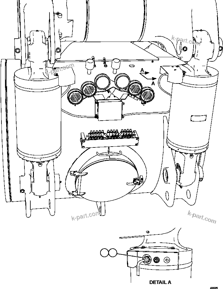 Komatsu parts book diagram for AFE57-GU 830E-1AC S/N A40884 - A40887 & A40895 - A40899  MANTOS BLANCOS: PAYLOAD METER III - REAR SUSPENSIONS