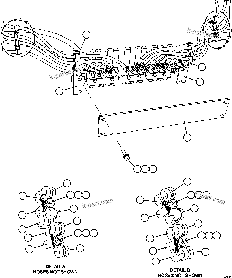 Komatsu parts book diagram for AFE57-GU 830E-1AC S/N A40884 - A40887 & A40895 - A40899  MANTOS BLANCOS: AUTOMATIC LUBRICATION - REAR AXLE   3/3