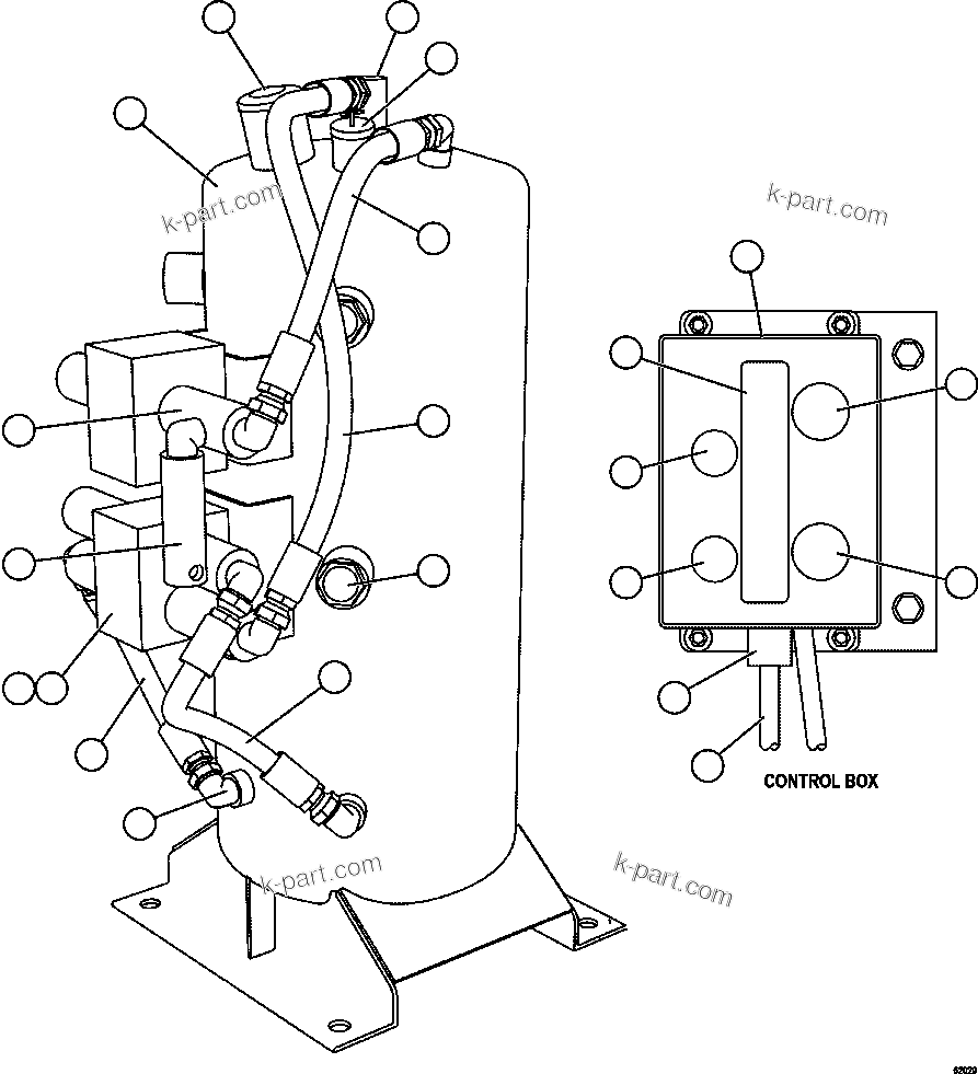 Komatsu parts book diagram for AFE57-GU 830E-1AC S/N A40884 - A40887 & A40895 - A40899  MANTOS BLANCOS: RESERVE SYSTEM KIT               PC2799