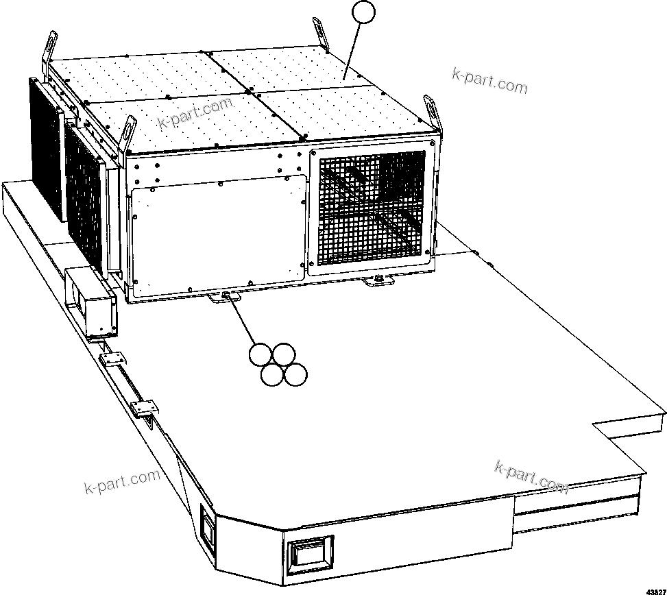 Komatsu parts book diagram for AFE57-GU 830E-1AC S/N A40884 - A40887 & A40895 - A40899  MANTOS BLANCOS: RETARDING GRID INSTALLATION      1/2