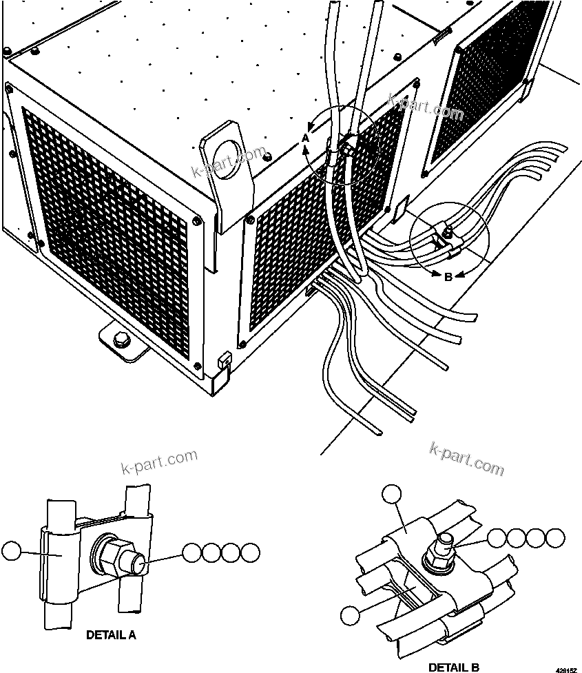 Komatsu parts book diagram for AFE57-GU 830E-1AC S/N A40884 - A40887 & A40895 - A40899  MANTOS BLANCOS: RETARDING GRID INSTALLATION      2/2