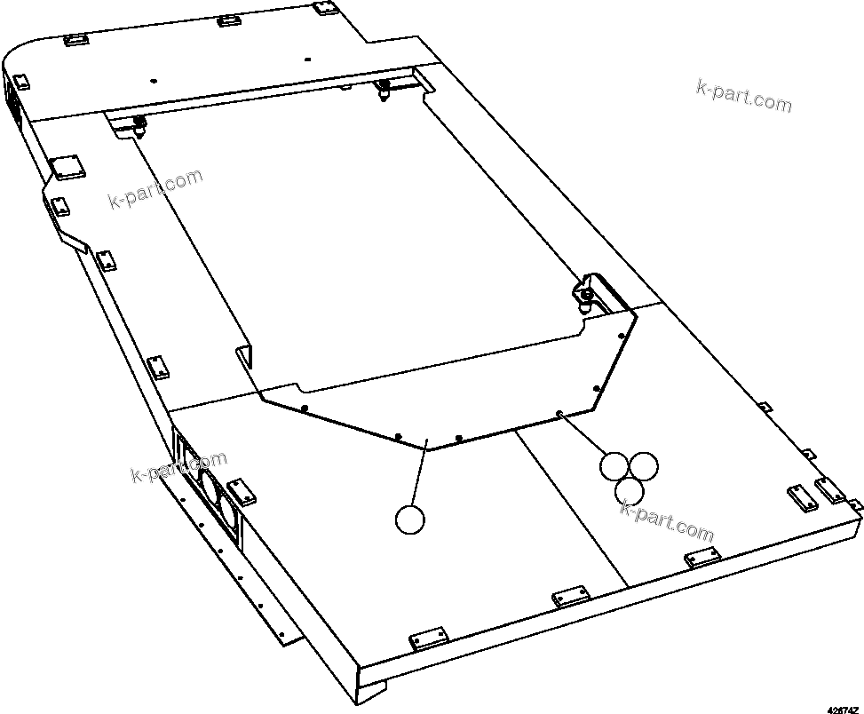 Komatsu parts book diagram for AFE57-GV 830E-1AC S/N A40890 & A40900  TECK CMO: LH DECK ACCESS COVERS