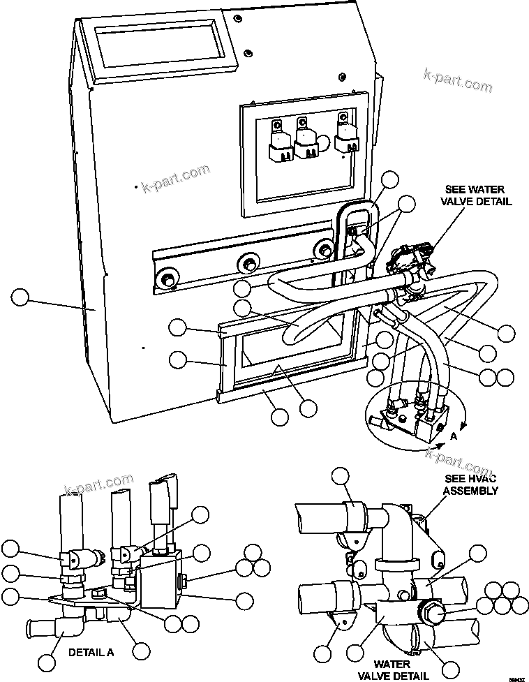 Komatsu parts book diagram for AFE57-GV 830E-1AC S/N A40890 & A40900  TECK CMO: HVAC INSTALLATION   2/2
