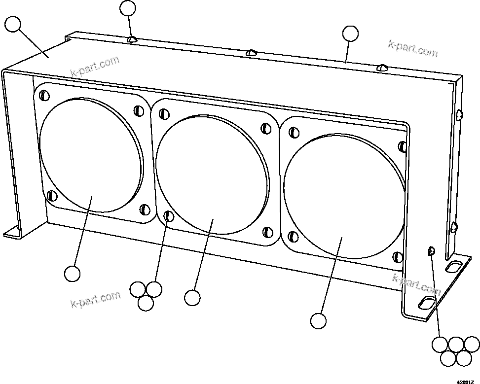 Komatsu parts book diagram for AFE57-GV 830E-1AC S/N A40890 & A40900  TECK CMO: PLM LIGHT ASSEMBLY    EK5637