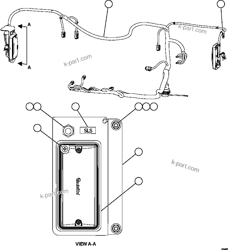 Komatsu parts book diagram for AFE57-GV 830E-1AC S/N A40890 & A40900  TECK CMO: HYDRAULIC CABINET WIRING