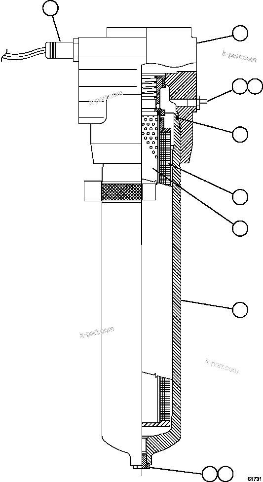 Komatsu parts book diagram for AFE57-GV 830E-1AC S/N A40890 & A40900  TECK CMO: HYDRAULIC FILTER - STEERING      XB3938