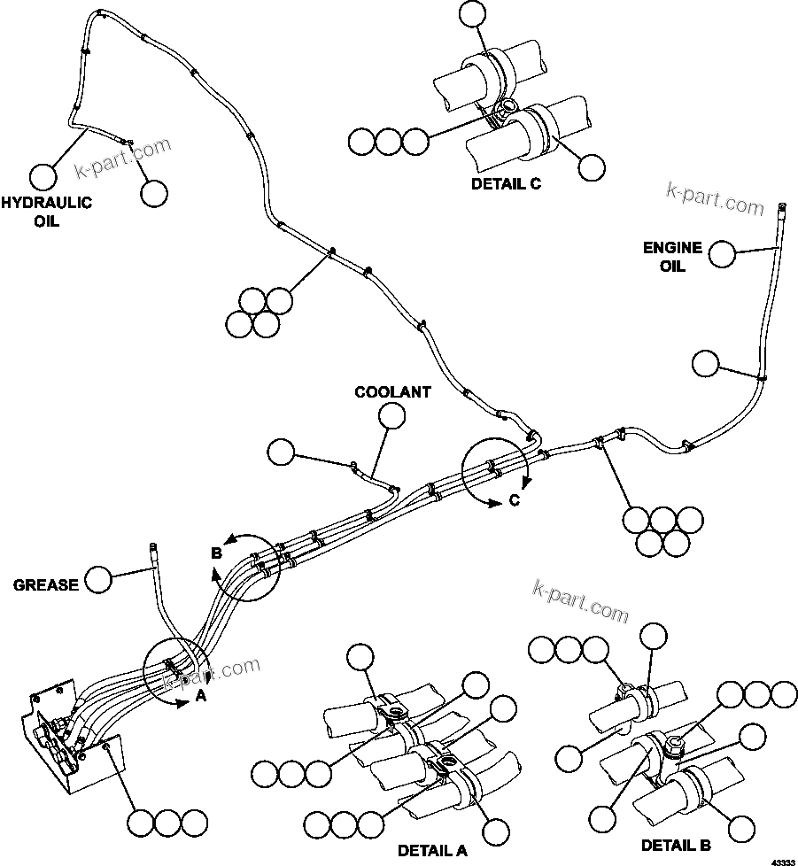 Komatsu parts book diagram for AFE57-GV 830E-1AC S/N A40890 & A40900  TECK CMO: SERVICE CENTER - RH