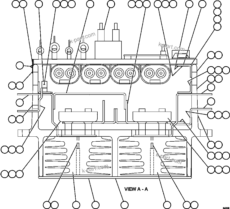 Komatsu parts book diagram for AFE57-GV 830E-1AC S/N A40890 & A40900  TECK CMO: PANEL - A.F.S.E.  2/2       58B-43-00220