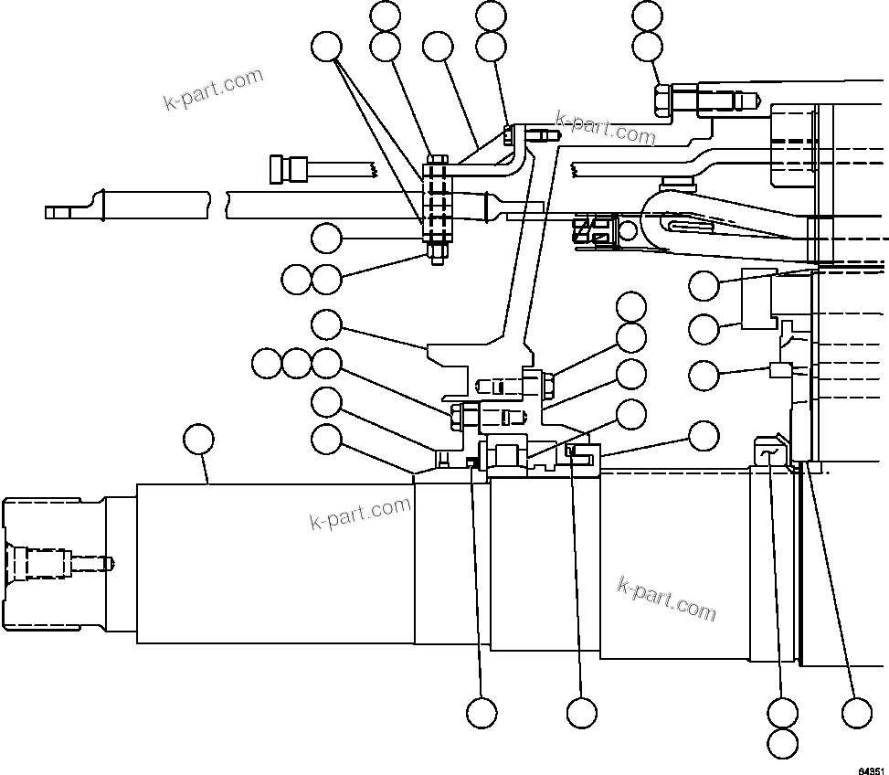 Komatsu parts book diagram for AFE57-GV 830E-1AC S/N A40890 & A40900  TECK CMO: WHEEL MOTOR  5/8   PC3159