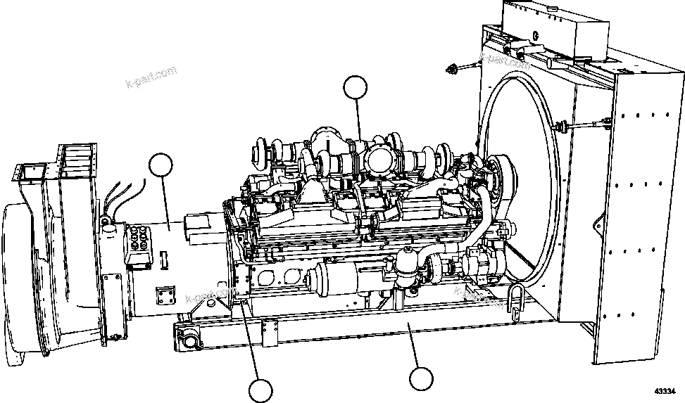 Komatsu parts book diagram for AFE57-HM 830E-1AC S/N A40953  UNITED TACONITE: POWERTRAIN INSTALLATION