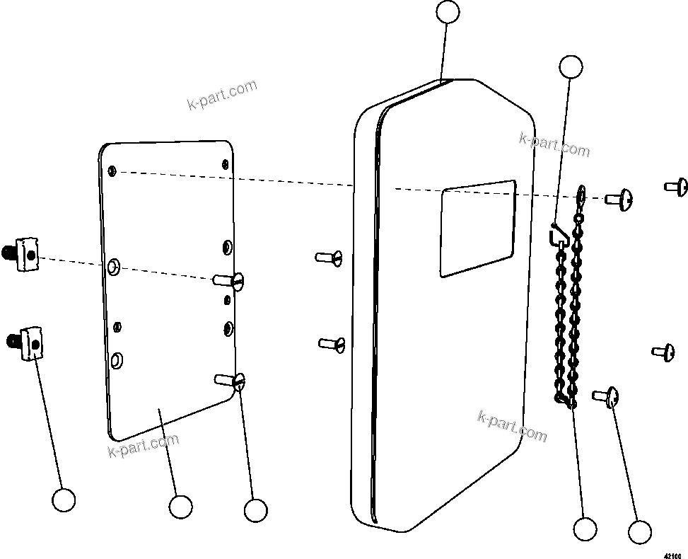 Komatsu parts book diagram for AFE57-HM 830E-1AC S/N A40953  UNITED TACONITE: MANUAL HOLDER
