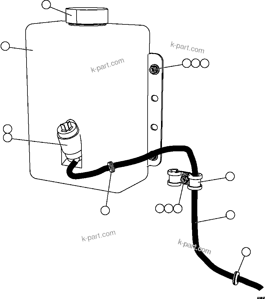 Komatsu parts book diagram for AFE57-HM 830E-1AC S/N A40953  UNITED TACONITE: WINDSHIELD WASHER INSTALLATION